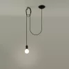 EDISON 1 LONG E27 függesztett mennyezeti lámpa 3m loft fekete SOLLUX