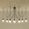 EDISON 7 függesztett mennyezeti lámpa 7xE27 Spider csillár loft fekete SOLLUX