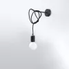 EDISON E27 LED fali lámpa fekete SOLLUX