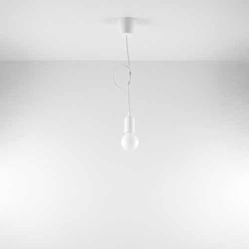 LED függő mennyezeti lámpa DIEGO E27 túlnyúló fehér SOLLUX