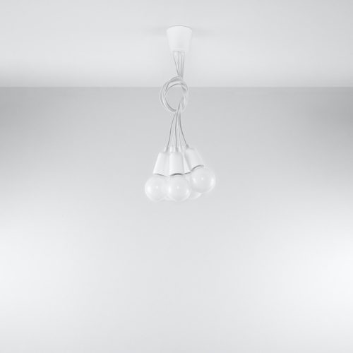 LED függő mennyezeti lámpa DIEGO 5xE27 túlnyúló fehér SOLLUX