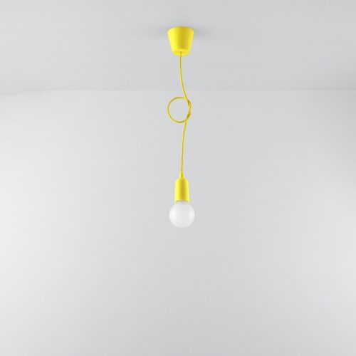 LED függő mennyezeti lámpa DIEGO E27 túlnyúló sárga SOLLUX