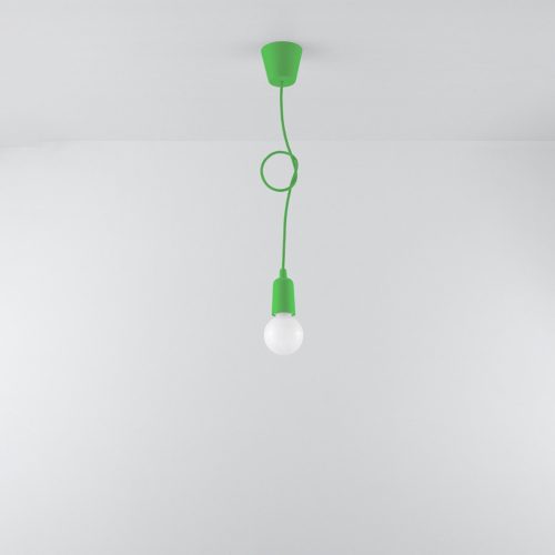 LED függő mennyezeti lámpa DIEGO E27 túlnyúló zöld SOLLUX