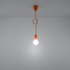 LED függő mennyezeti lámpa DIEGO E27 túlnyúló narancssárga SOLLUX