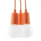 LED függesztett mennyezeti lámpa DIEGO 3xE27 túlnyúló narancssárga SOLLUX
