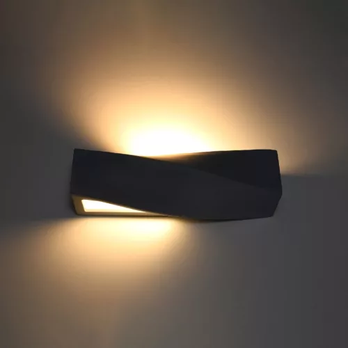 SIGMA E27 fali lámpa felfelé-alul kerámia modern fekete SOLLUX