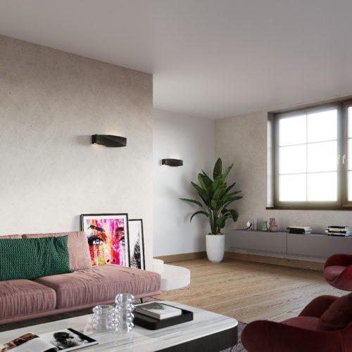 SIGMA E27 fali lámpa felfelé-alul kerámia modern fekete SOLLUX