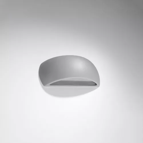 PONTIUS G9 LED fali lámpa Félkör alakú kerámia szürke SOLLUX