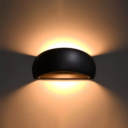 PONTIUS G9 LED fali lámpa Félkör alakú kerámia fekete SOLLUX