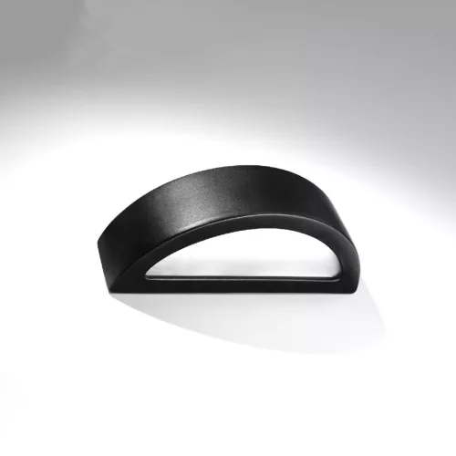 ATENA E27 LED Fali lámpa Félkör alakú kerámia fekete SOLLUX