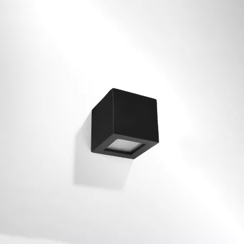 LEO E27 LED hullámlámpa kerámia kocka fekete SOLLUX