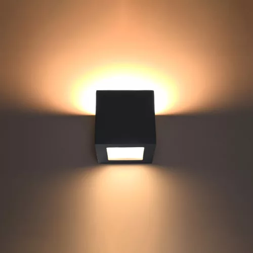 LEO E27 LED hullámlámpa kerámia kocka fekete SOLLUX