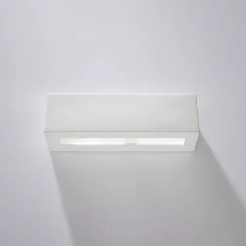 VEGA E27 fali lámpa felfelé-alul négyszögletes kerámia modern fehér SOLLUX