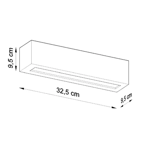 VEGA E27 fali lámpa felfelé-alul négyszögletes kerámia modern fehér SOLLUX