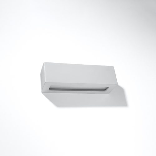 VEGA E27 LED fali lámpa téglalap alakú kerámia szürke SOLLUX