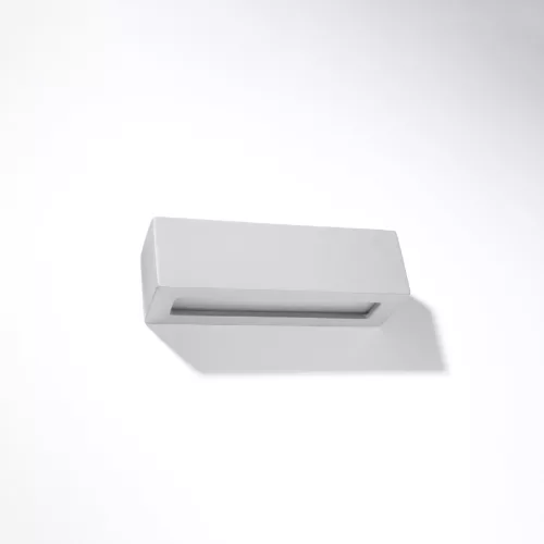 VEGA E27 LED fali lámpa téglalap alakú kerámia szürke SOLLUX