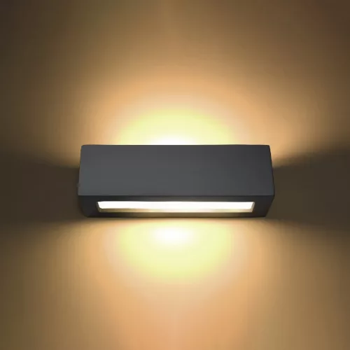 VEGA E27 LED fali lámpa téglalap alakú kerámia szürke SOLLUX
