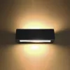 VEGA E27 fali lámpa felfelé-alul négyszögletes kerámia modern fekete SOLLUX