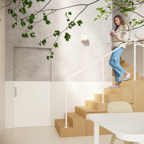 SUBANI E27 LED fali lámpa négyszögletes kerámia fehér SOLLUX