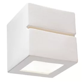   LEO LINE E27 hullámlámpa felfelé-alul kerámia kocka Modern fehér SOLLUX
