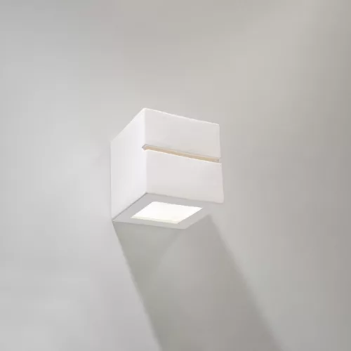 LEO LINE E27 hullámlámpa felfelé-alul kerámia kocka Modern fehér SOLLUX