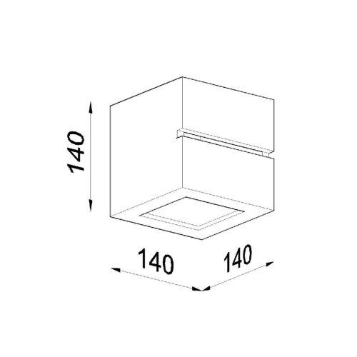 LEO LINE E27 hullámlámpa felfelé-alul kerámia kocka Modern fehér SOLLUX
