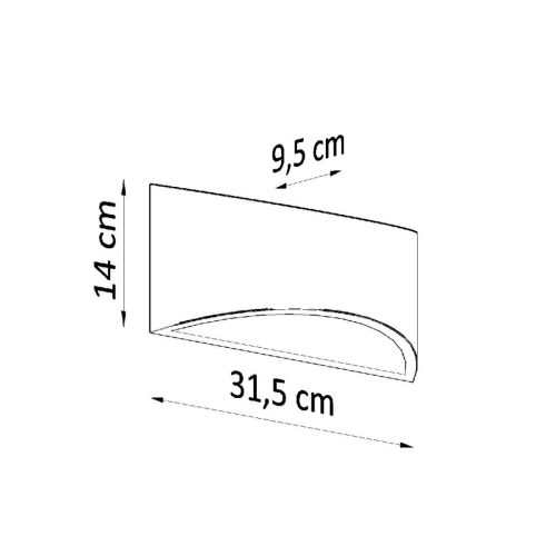 VIXEN G9 LED fali lámpa Félkör alakú kerámia fehér SOLLUX