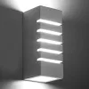 SAMIR E27 LED fali lámpa négyszögletes kerámia fehér SOLLUX