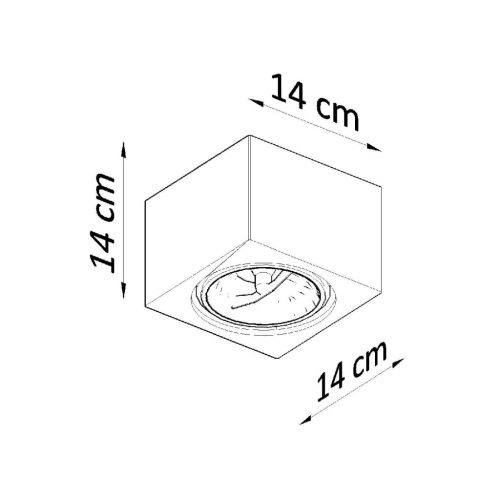 Felületre szerelhető lámpatest SEIDA GU10 ES111 Halogén Spot Cube Fehér SOLLUX