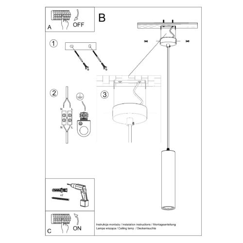 NANCY GU10 túlnyúló LED mennyezeti lámpa, fehér kerámia SOLLUX