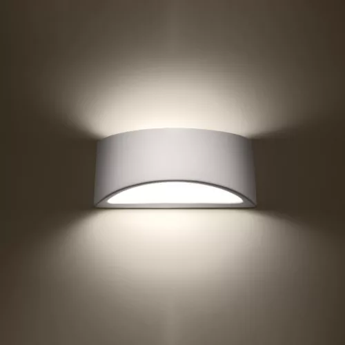 VIXEN G9 LED fali lámpa félkör alakú fali lámpa, lakkozott fehér fényű SOLLUX