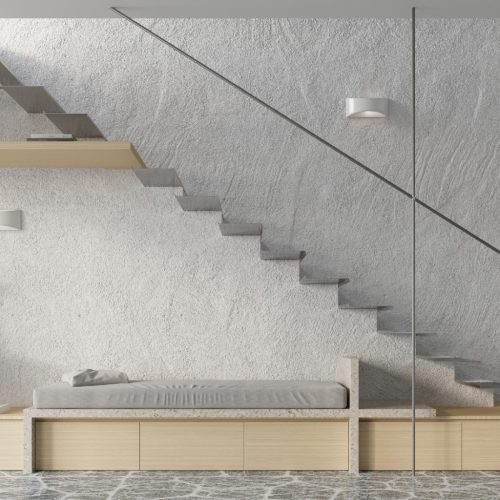 VIXEN G9 LED fali lámpa félkör alakú fali lámpa, lakkozott fehér fényű SOLLUX