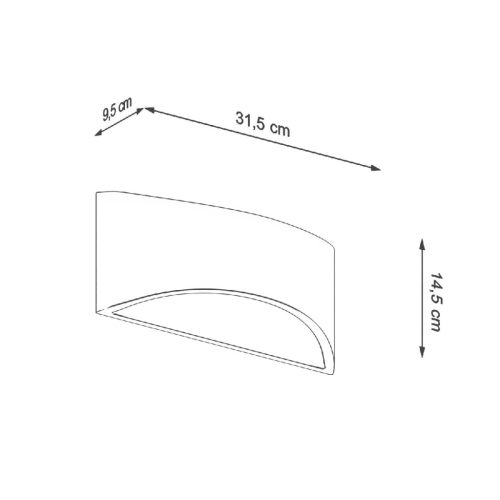 VIXEN G9 LED fali lámpa félkör alakú fali lámpa, lakkozott fehér fényű SOLLUX