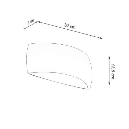 LED fali lámpa PONTIUS G9 félkör alakú fali lámpa, lakkozott fehér fényű SOLLUX