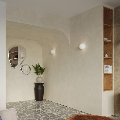 LED GLOBE E27 fali lámpa félkör alakú lakkozott fehér fényű SOLLUX