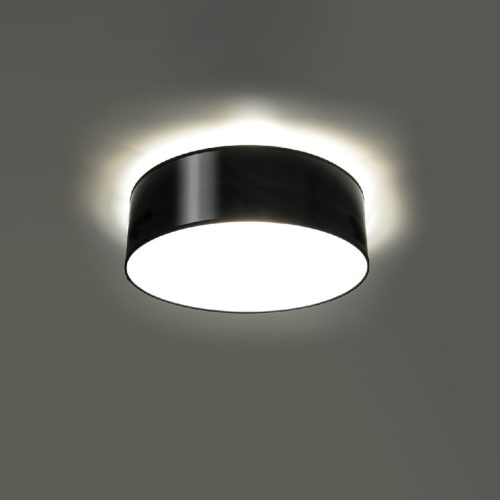 Mennyezeti lámpa LED ARENA E27 Kerek Fixture 25cm Fekete SOLLUX