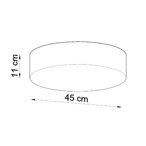 Mennyezeti lámpa LED ARENA 3xE27 kerek lámpatest 45cm szürke SOLLUX