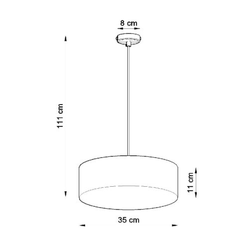 LED függő mennyezeti lámpa ARENA 2xE27 kerek 35cm fehér SOLLUX