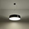 LED függő mennyezeti lámpa ARENA 3xE27 kerek 45cm fekete SOLLUX