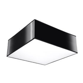   LED mennyezeti lámpa HORUS E27 Square Fixture 25cm Fekete SOLLUX
