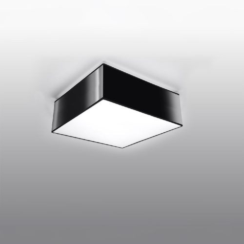 LED mennyezeti lámpa HORUS E27 Square Fixture 25cm Fekete SOLLUX