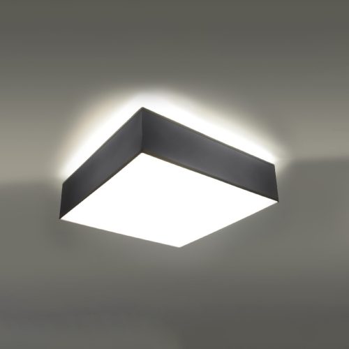 HORUS LED mennyezeti lámpa 2xE27 négyzet alakú lámpatest 35cm szürke SOLLUX