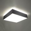 HORUS LED mennyezeti lámpa 3xE27 négyzet alakú lámpatest 45cm szürke SOLLUX