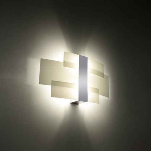 Fali lámpa CELIA 2xG9 Modern fehér króm SOLLUX