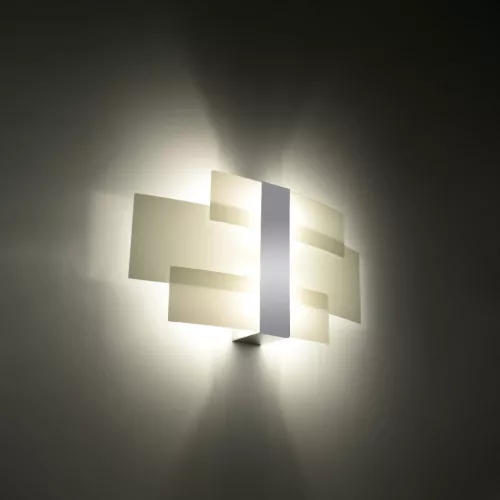 Fali lámpa CELIA 2xG9 Modern fehér króm SOLLUX