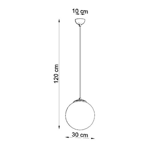 LED függő mennyezeti lámpa UGO E27 túlnyúló gömb 30cm fehérarany SOLLUX