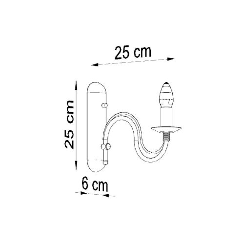 LED Fali lámpa MINERWA E14 Fali lámpa Fehér SOLLUX