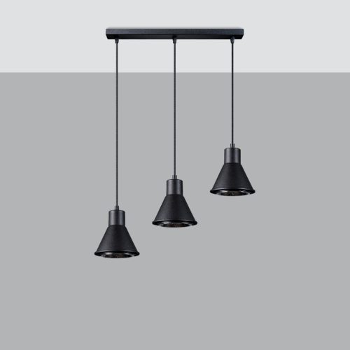 LED-es mennyezeti függőlámpa TAZILA 3xGU10 ES111 Fekete SOLLUX