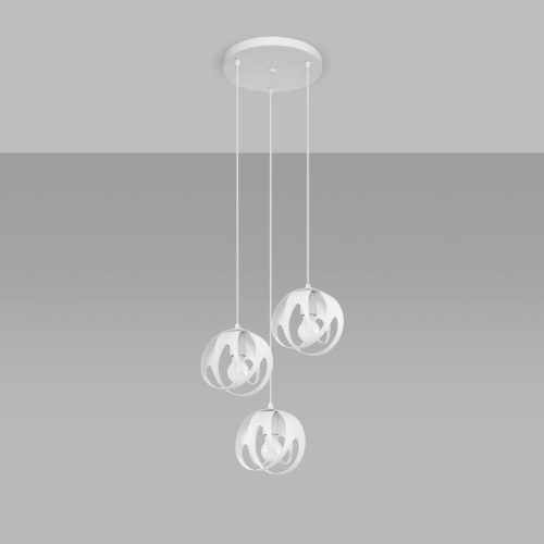 TULOS 3P 3xE27 fehér LED mennyezeti lámpa SOLLUX