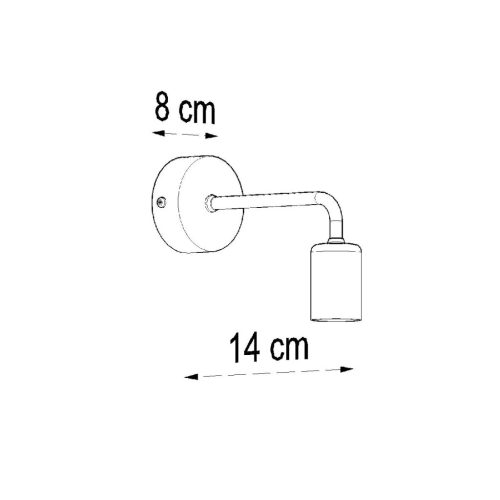 DUOMO E27 Loft oldalfali lámpa fekete SOLLUX